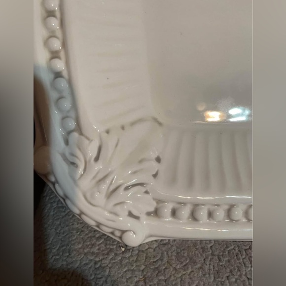 American Atelier Elegant White Serving Tray - Picture 3 of 10